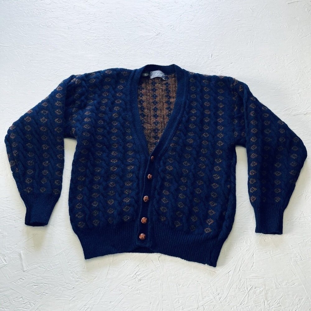 Lord & Taylor Kensington Collection Virgin Wool Sweater Mens Medium Italy Made